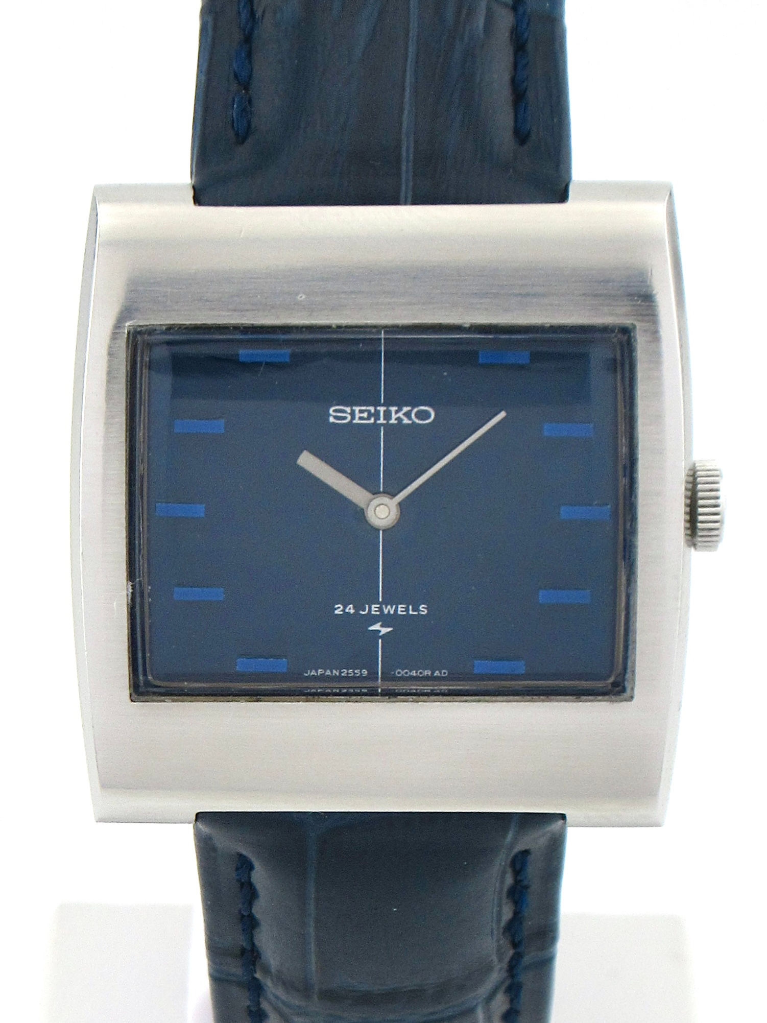 SEIKO セイコー 2559-3010 シャリオ スクエア 青文字盤 1979年製