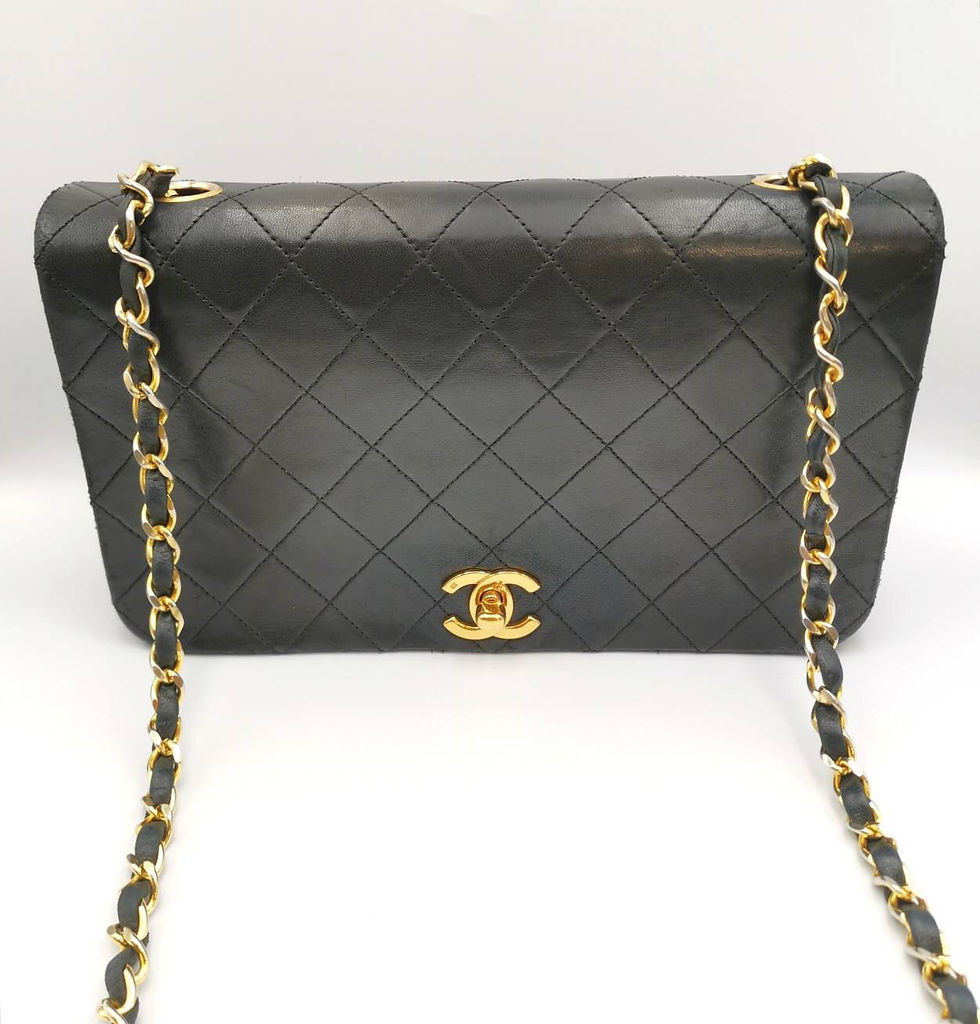 CHANEL シャネル チェーンショルダー バッグ マトラッセ ブラック