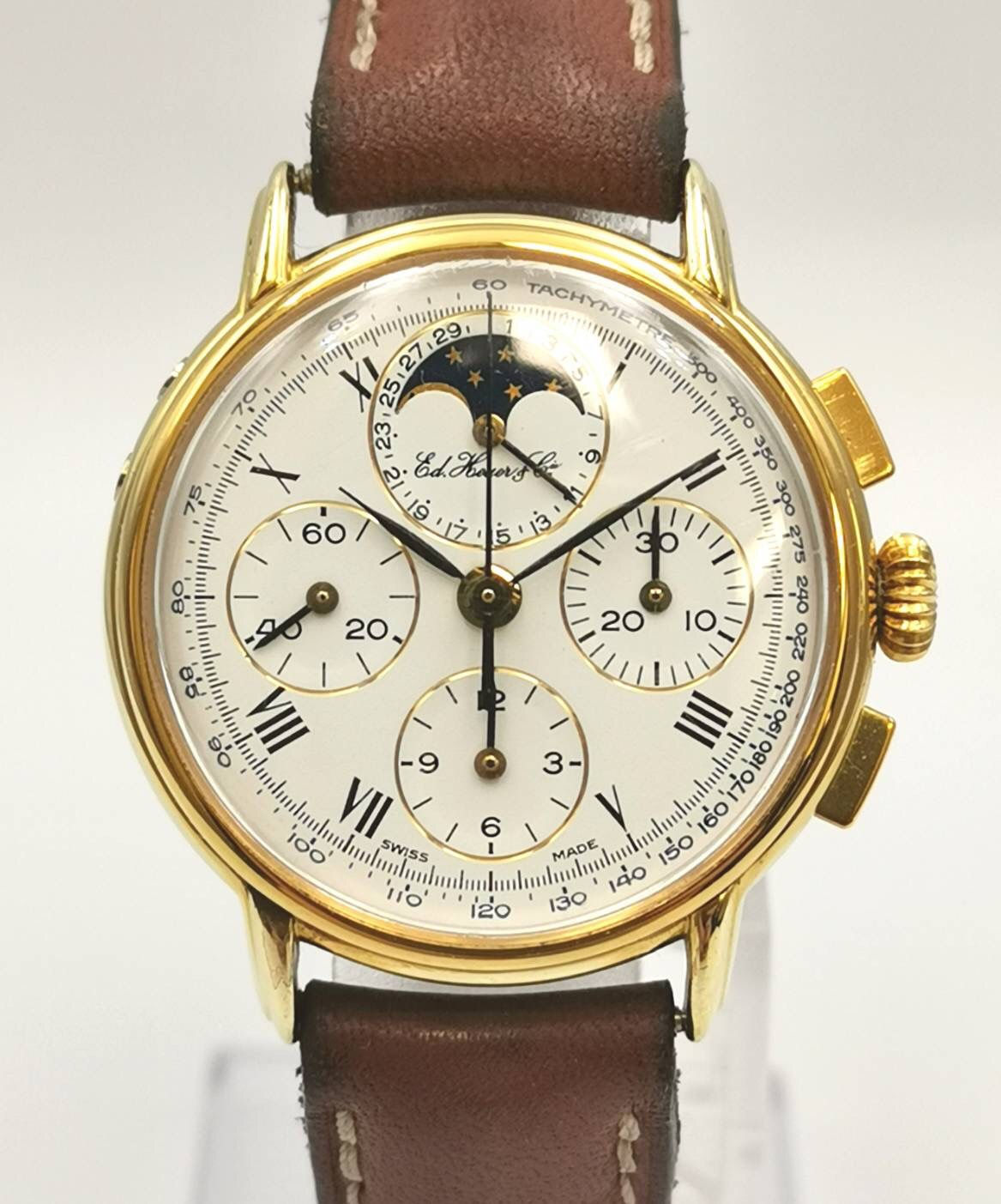 TAGHEUER 188.505 エドワードホイヤー 125周年記念 レマニア1883 クロノグラフ ムーンフェイズ