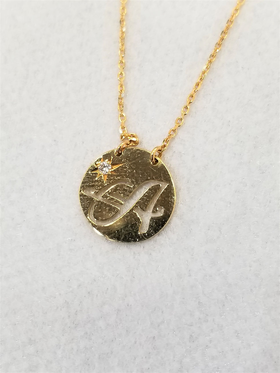 サムネイル： STAR JEWELRY 1PダイヤAネックレス K18YG