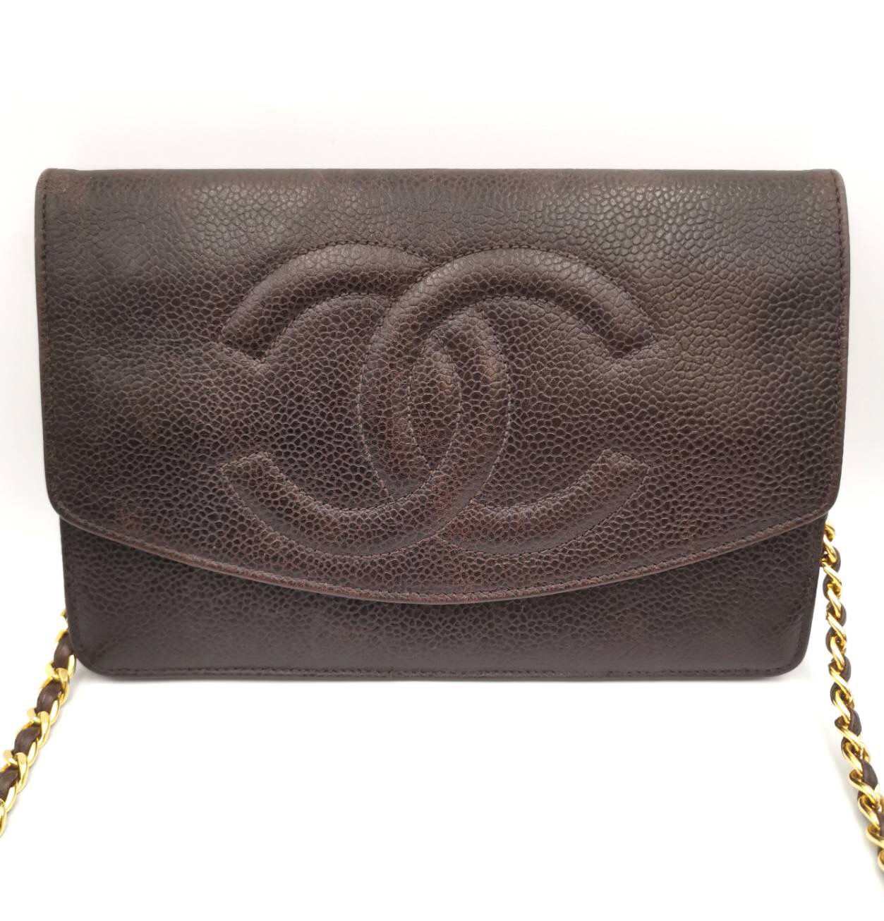 CHANEL チェーンウォレット ボルドー