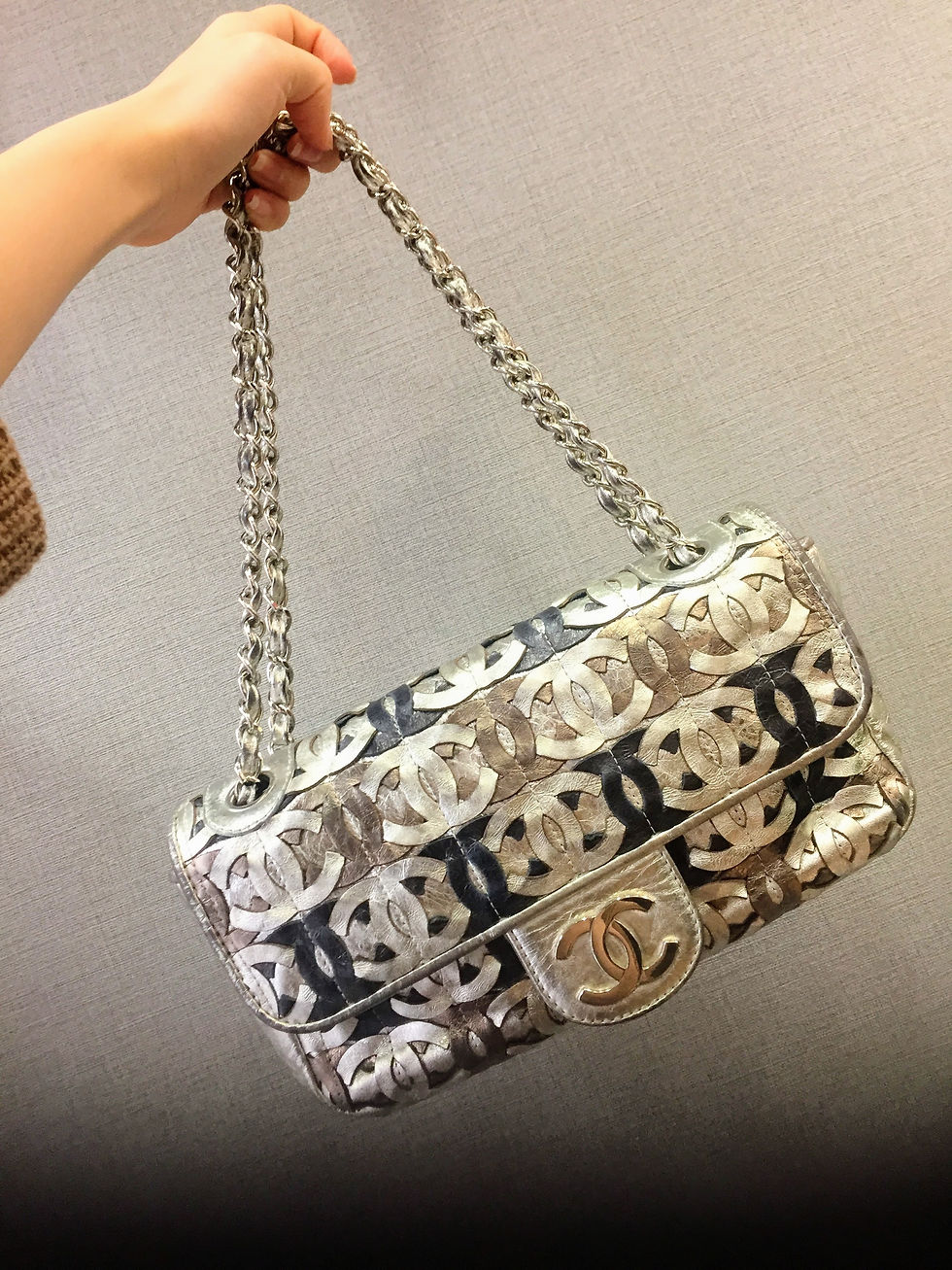 サムネイル： ＣＨＡＮＥＬ　パッチワークWチェーンショルダー