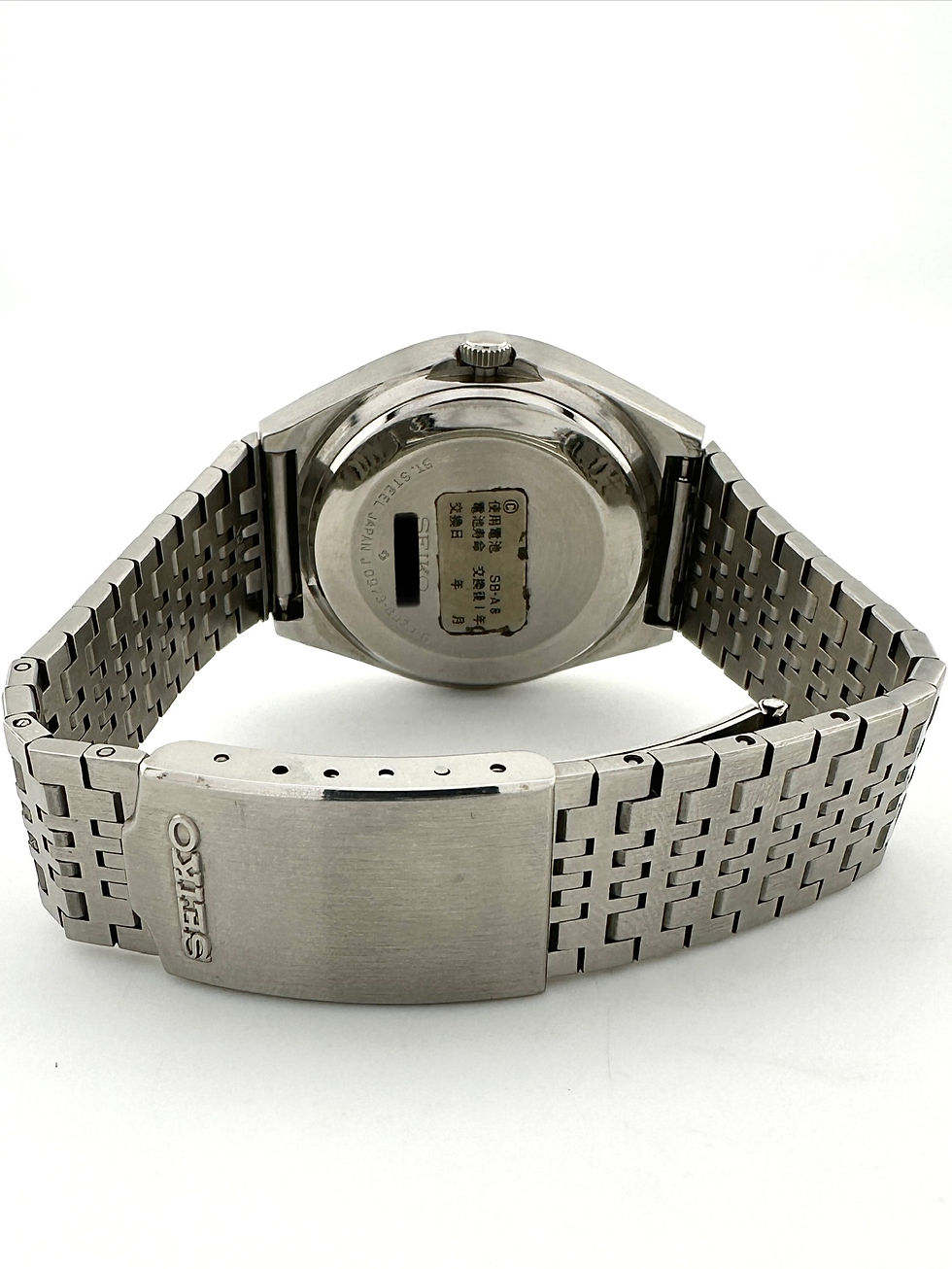 Thumbnail: SEIKO セイコー 0923-8020 カットガラス 青梨地文字盤