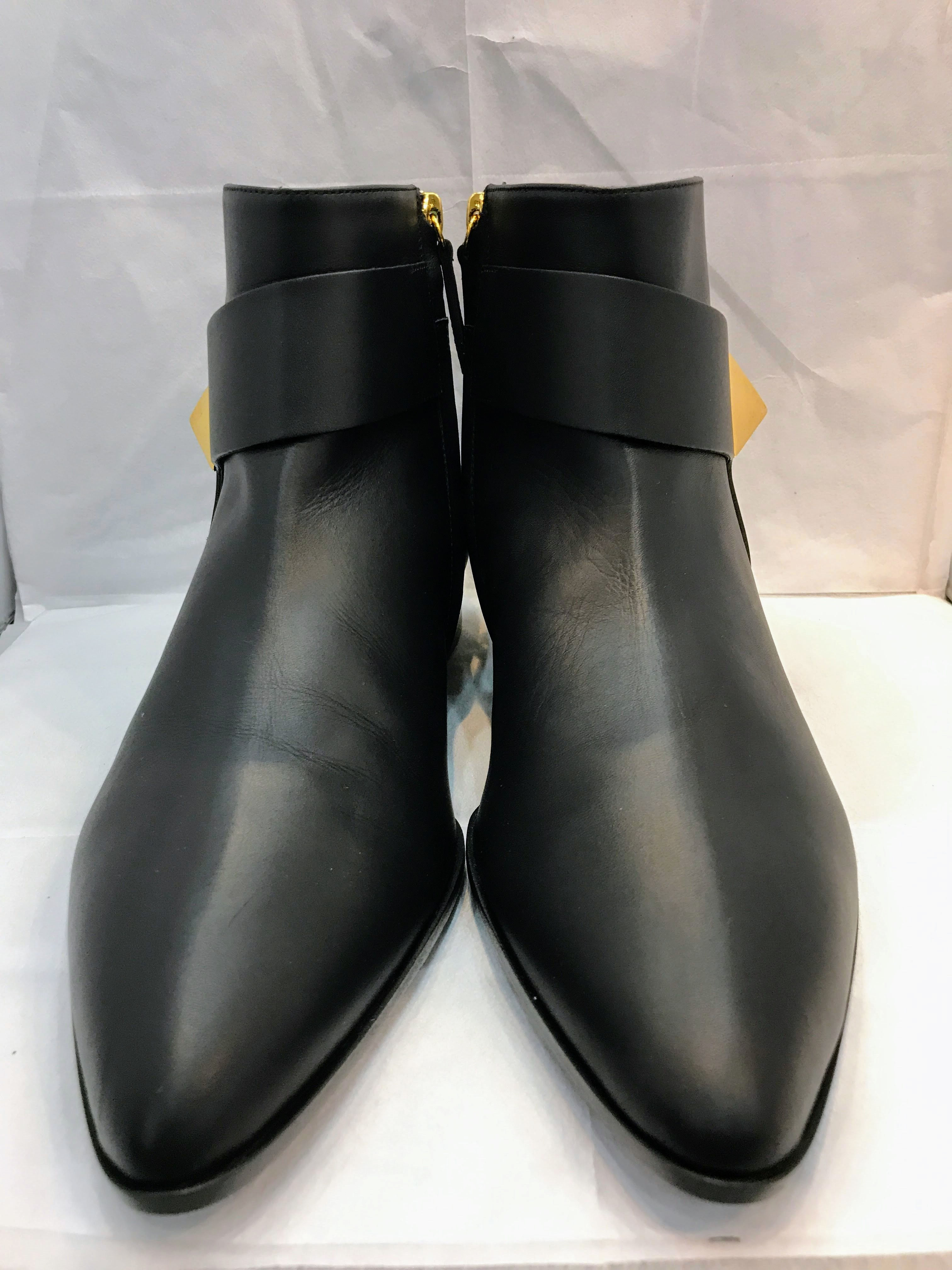 GIUSEPPE ZANOTTI	サイドジップスタッズヒールブーツ　42