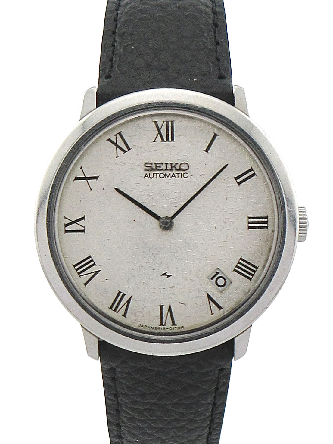 SEIKO セイコー 2418-0030 Chariot シャリオ デイト ローマ数字 和紙風文字盤 1973年製
