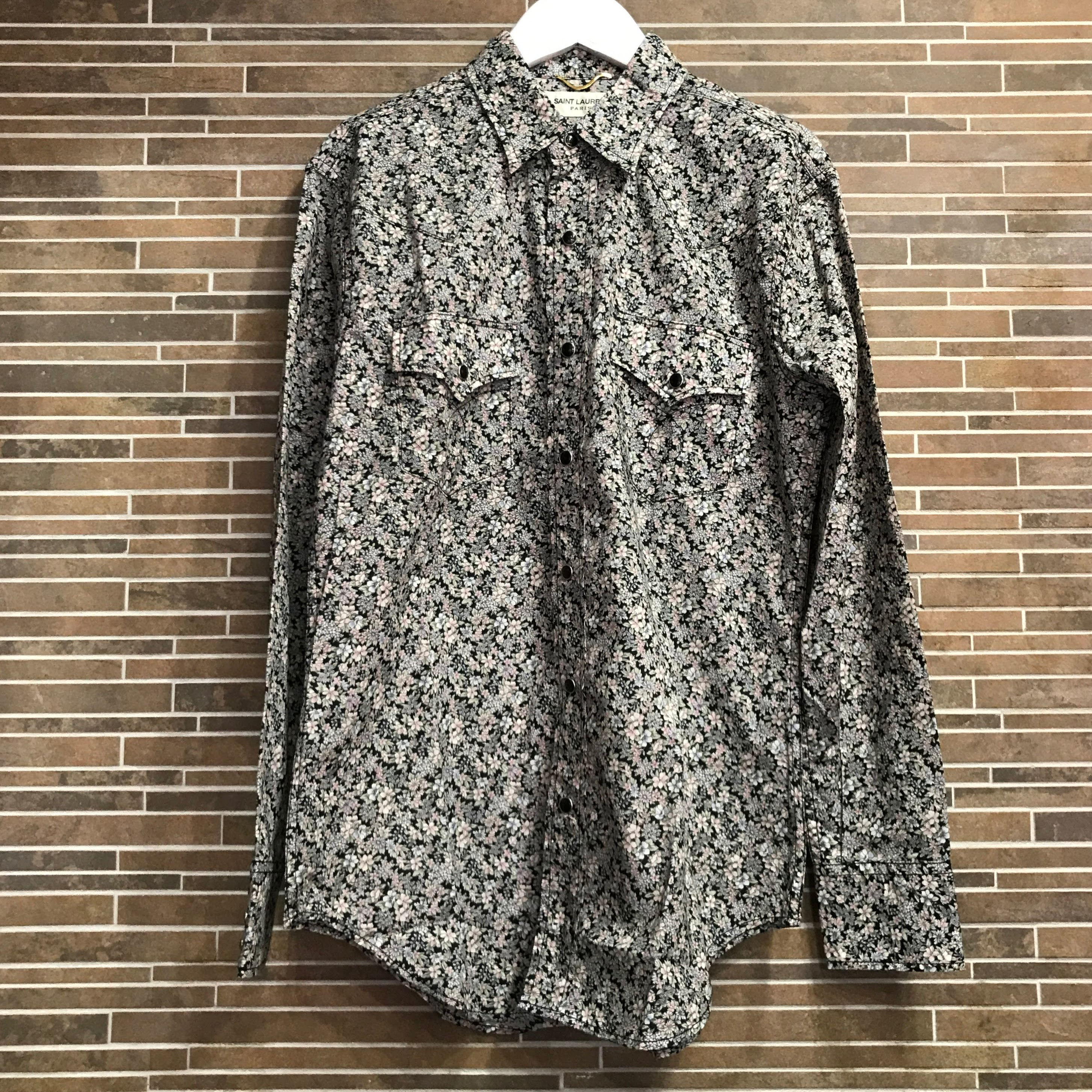 SAINT LAURENT	フラワーシャツ