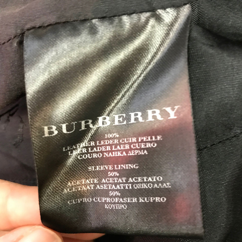 サムネイル： BURBERRY	PRORSUMレザージャケット　46