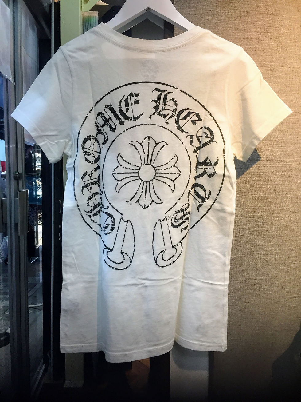 サムネイル： CHROMEHEARTS　胸＆バッククロスプリントTシャツ　S