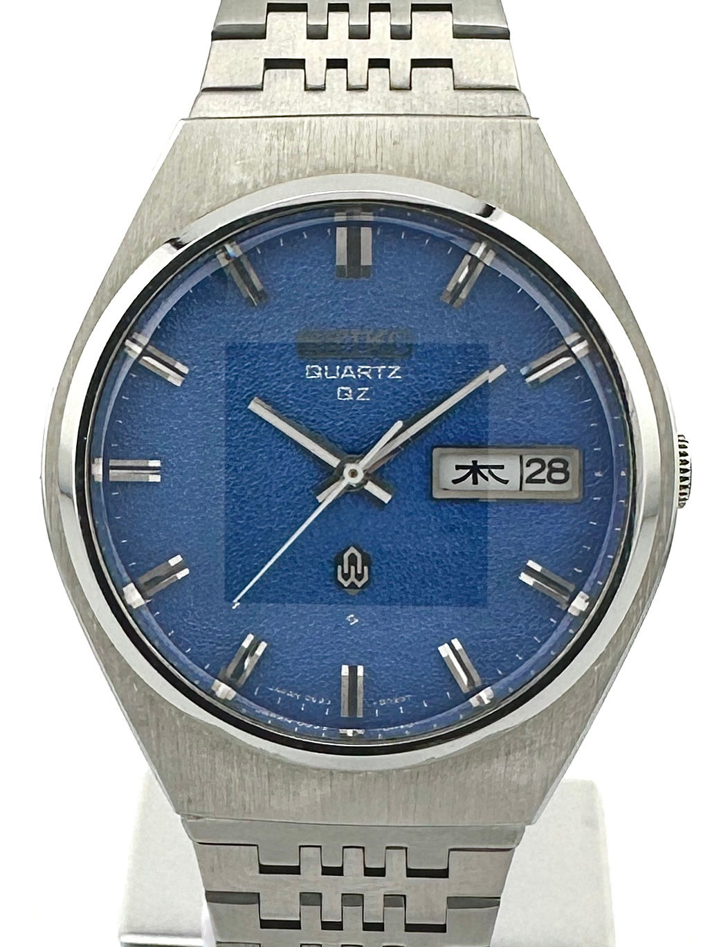 SEIKO セイコー 0923-8020 カットガラス 青梨地文字盤