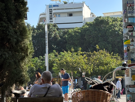 Relaxing at Dizengoff Square