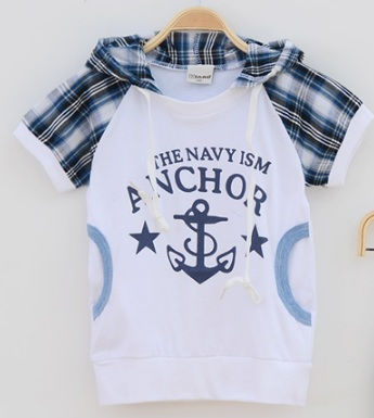 Thumbnail: Conjunto Menino Xadrez NAVY  2 peças  Frete Grátis