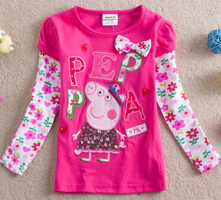 Thumbnail: Blusa Manga Longa Peppa Pig  2 cores- Frete Grátis