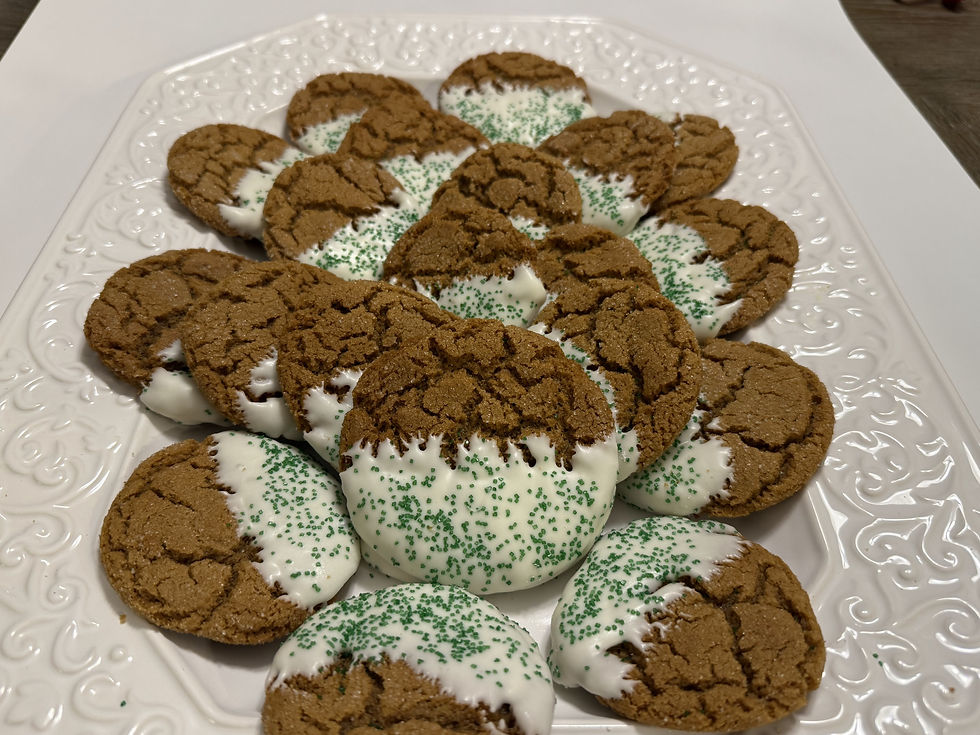 Dipped Ginger Snap Cookies