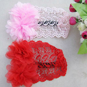 Thumbnail: Hairband Flores e Tela  -> 2 Cores -  Frete Grátis