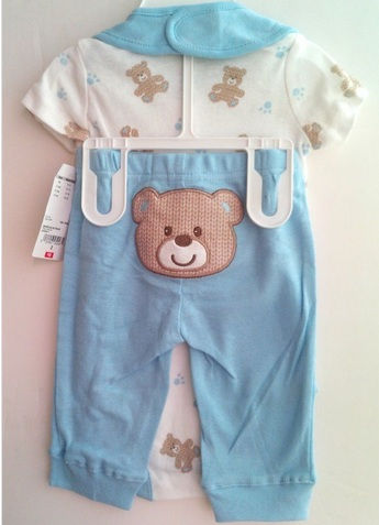 Thumbnail: Conj. Bodie+ Calça+ Babeiro URSO AZUL Frete Grátis