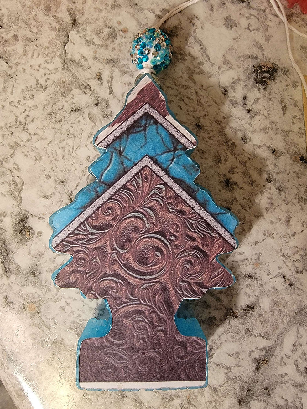 Leather Tooled Little Tree