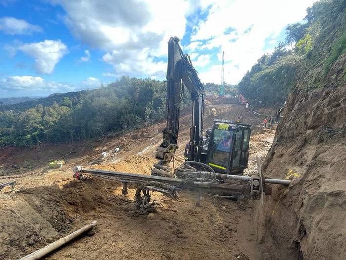 geovert drilling slope stabilisation