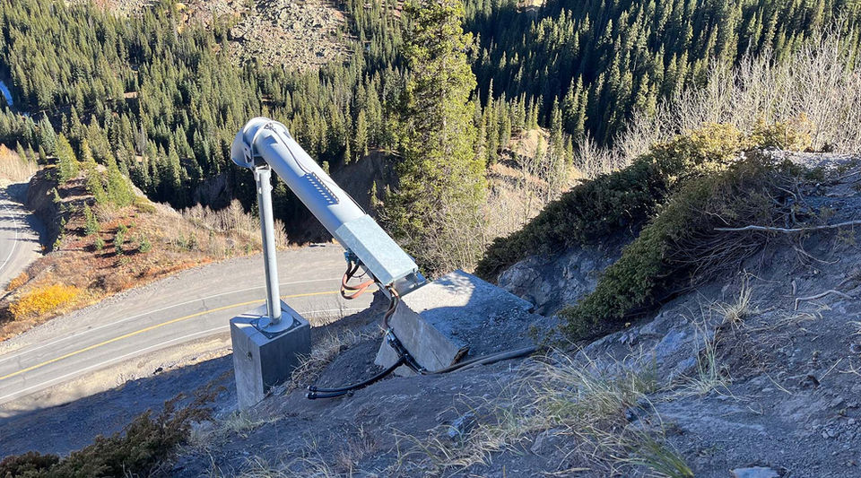 gazex installation remote avalanche protection system