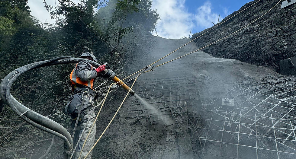 downslope shotcrete application brynderwyn hills project