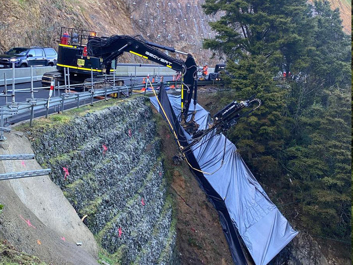 slope stabilisation drilling soil nails installation