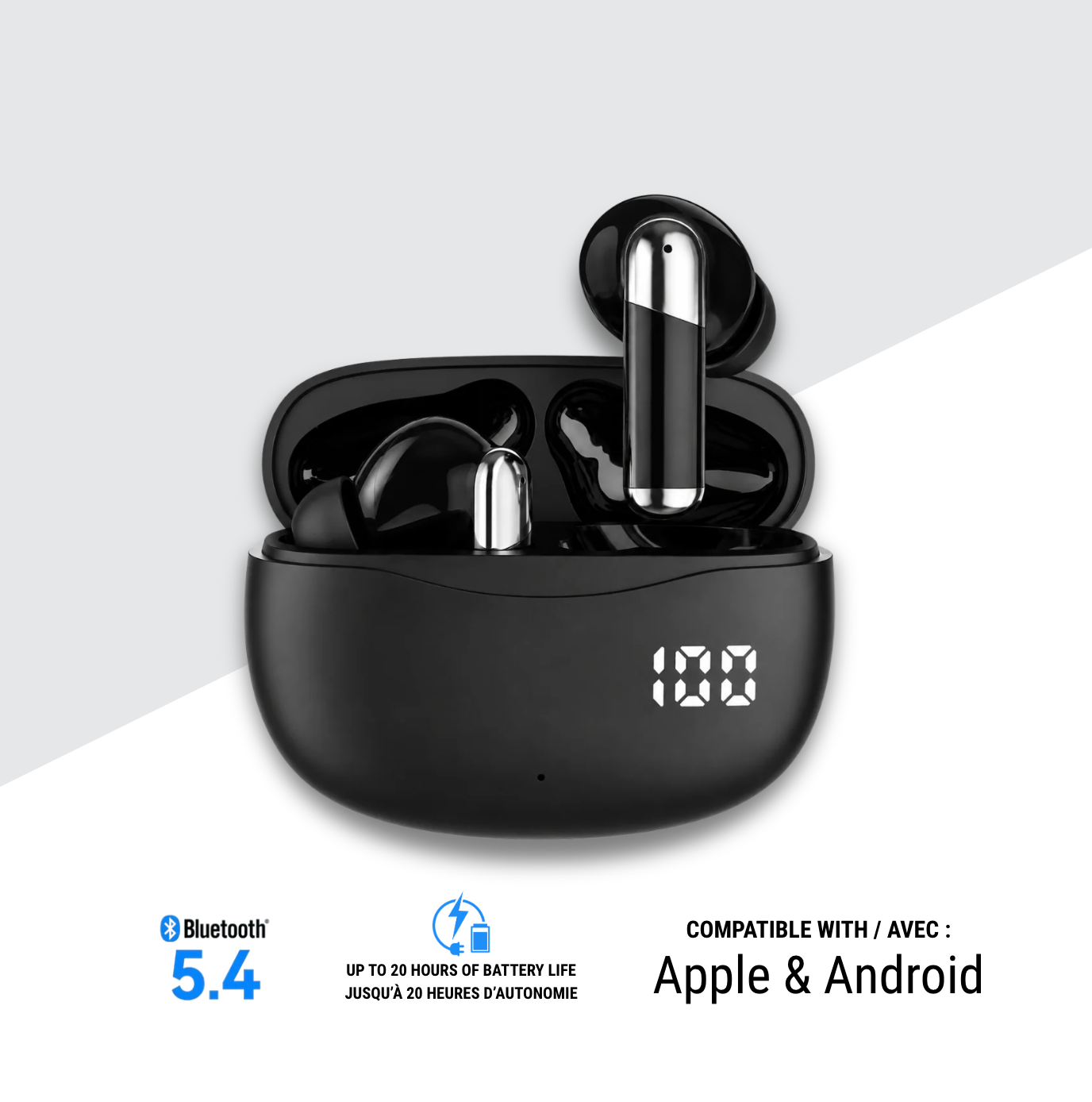 CM Mobile / Wireless Earbuds with Charging Case X-12 / Black