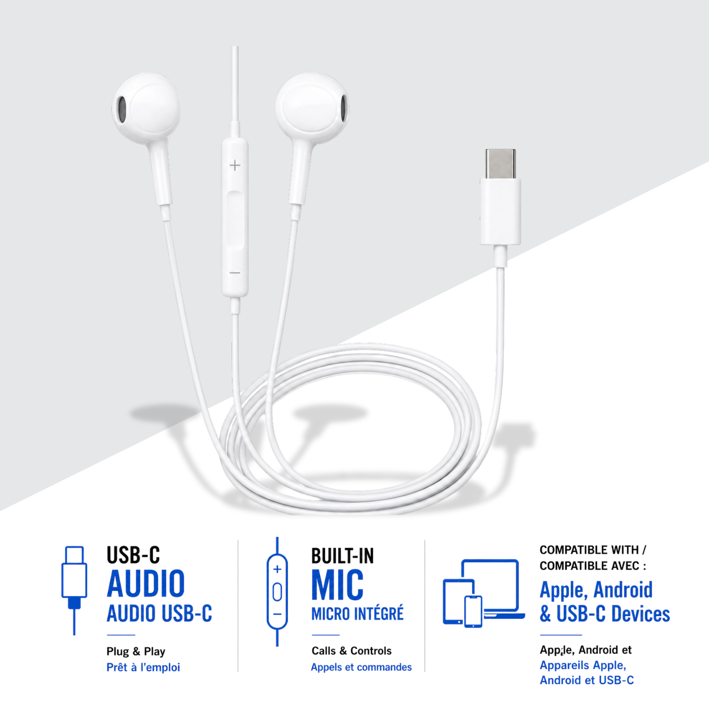 CM Mobile / Eclipse Pro Stereo Wired Earbuds USB-C IE-5D / White