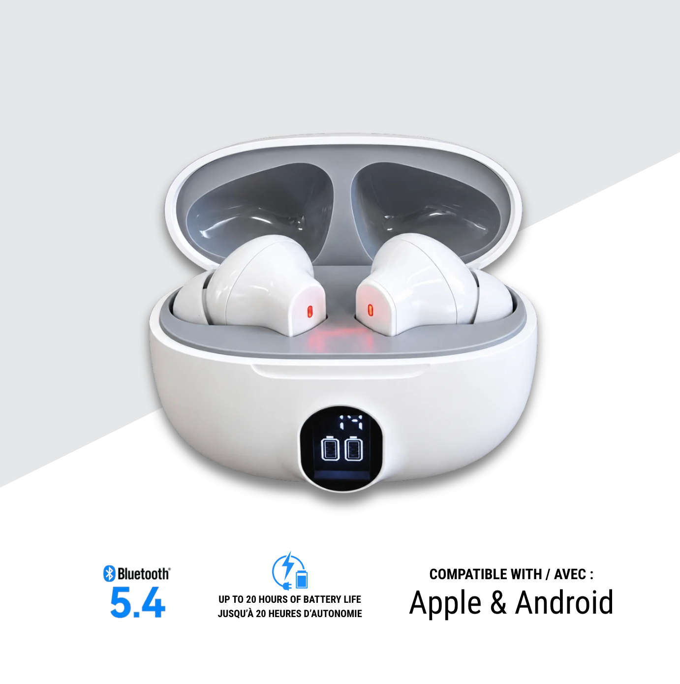 CM Mobile Wireless Bluetooth 5.3 Earbuds with Charging Case