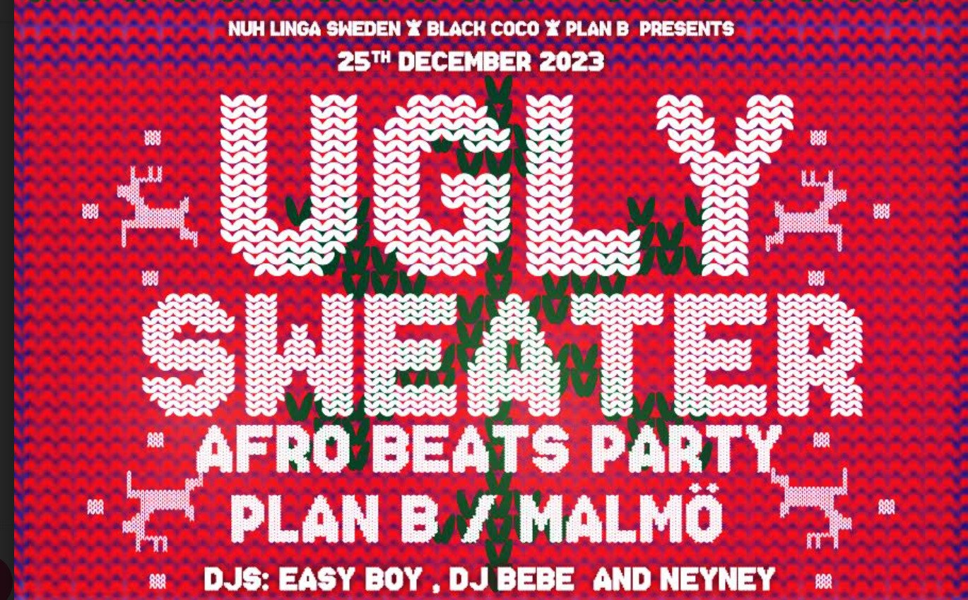 JULDAGEN Ugly Sweater Afro Beats Party PLAN B juldagen-ugly-sweater-afro-beats-party-plan-b