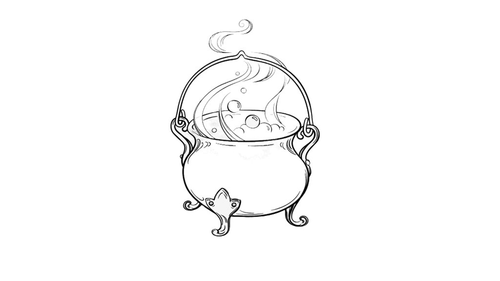 Ведьмин котел рисунок