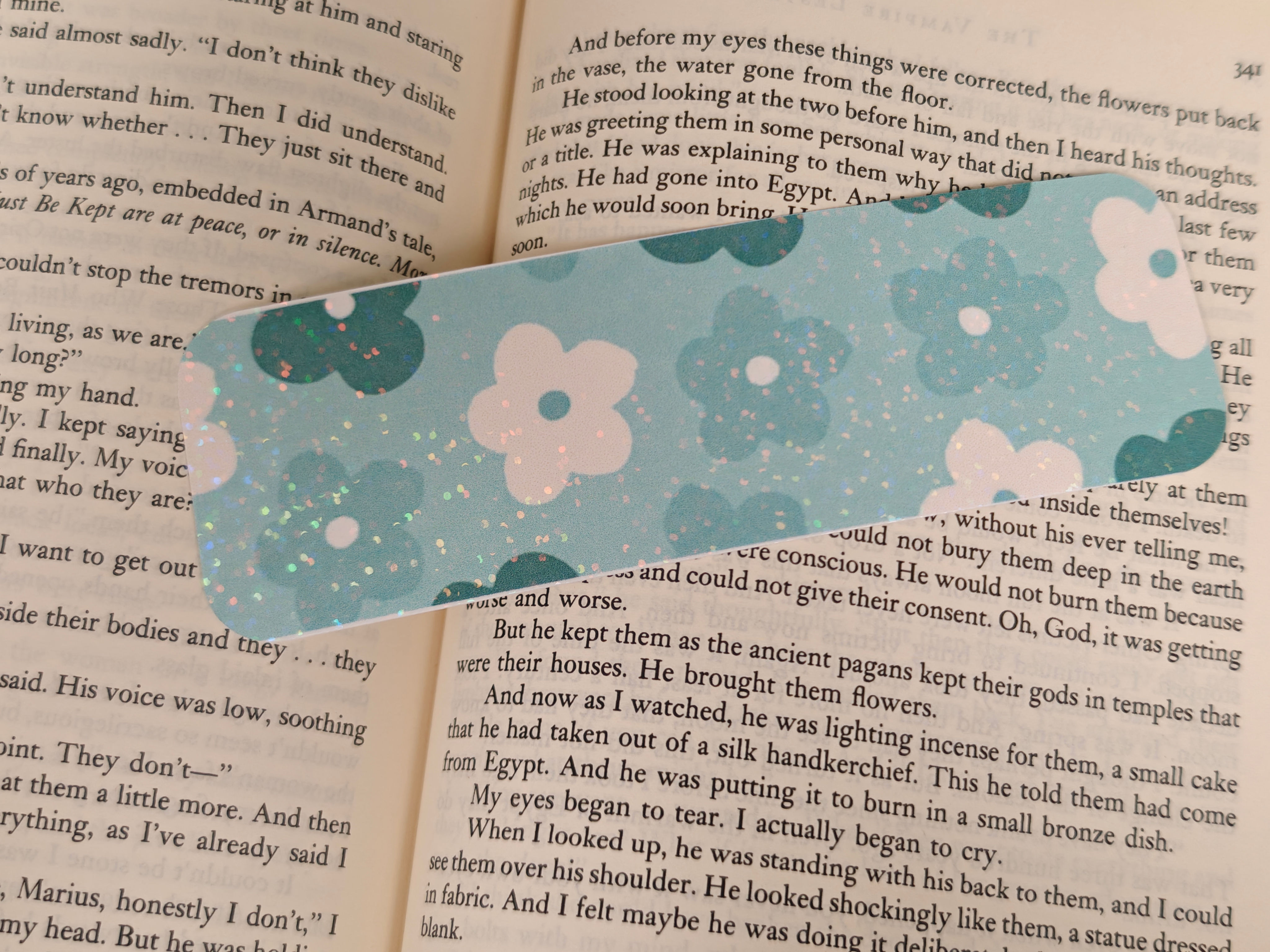 Cute Flower Holographic Bookmark