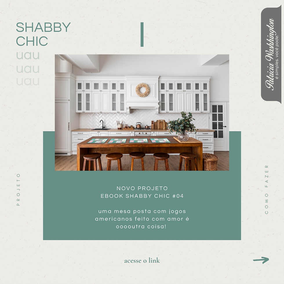Miniatura: Ebook Projeto Shabby Chic #04 - Como fazer este Jogo Americano + BRINDE