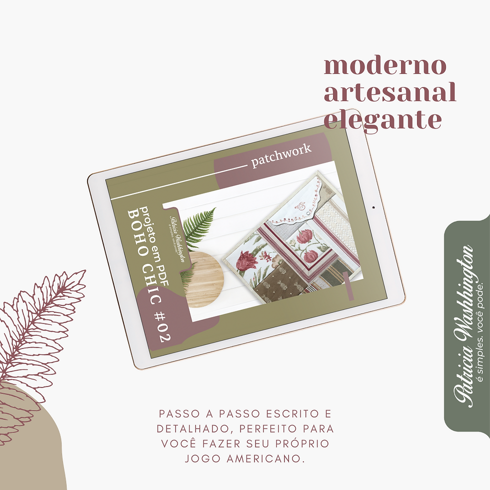 Miniatura: Projeto em PDF Boho Chic #02 - Como fazer este Jogo Americano (Ebook)
