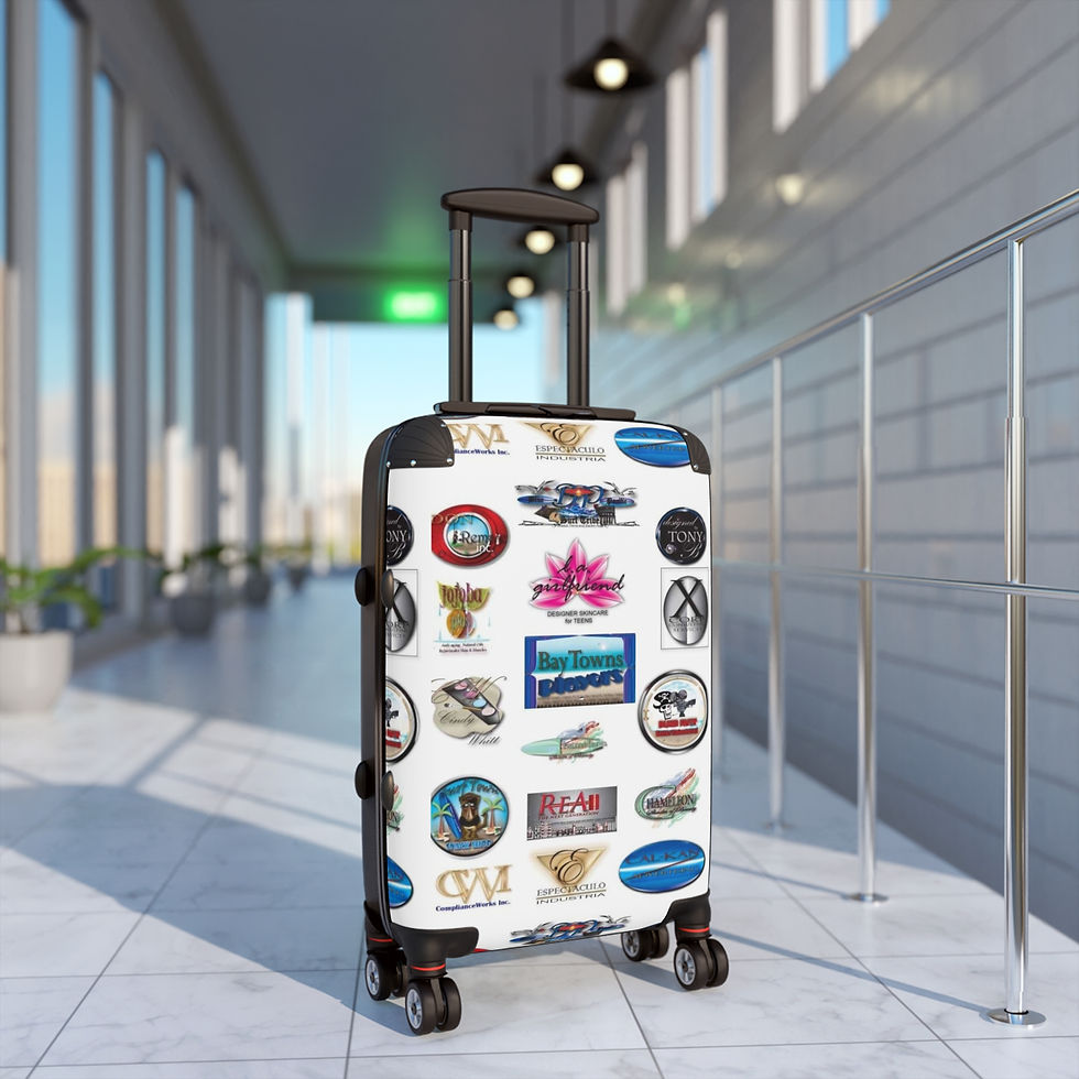 Thumbnail: Travel Suitcase with Beach & Adventure Stickers - Ideal for Vacation Lovers