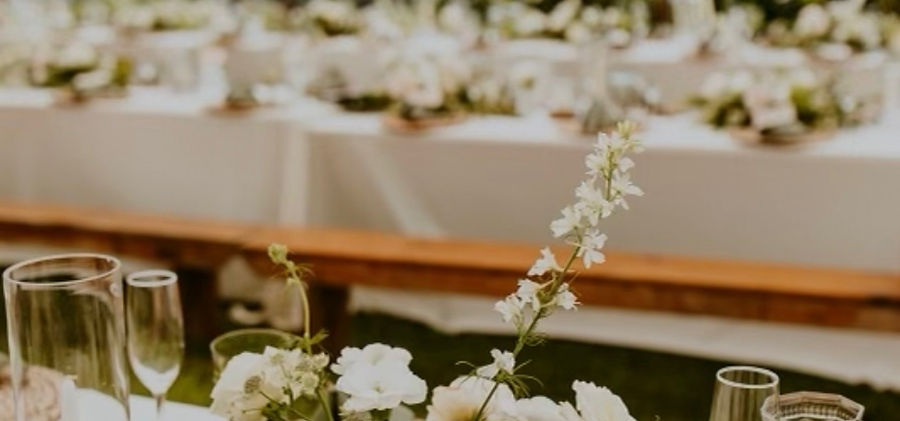 Floral decor at event in Kauai, Hawaii