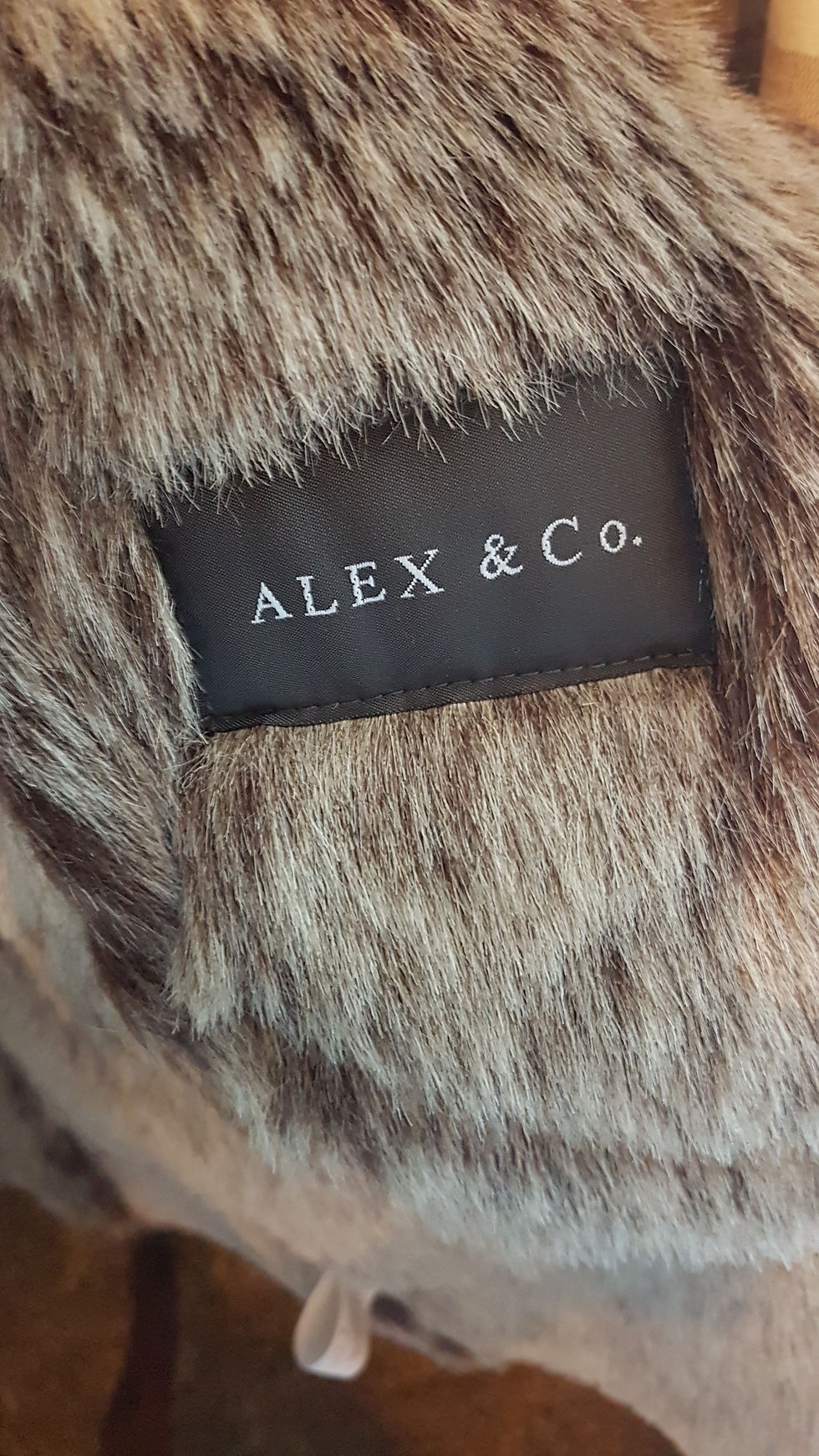 Thumbnail: ALEX & CO. Faux Sheepskin Style Brown Fully Faux Fur Lined Coat. Size 8