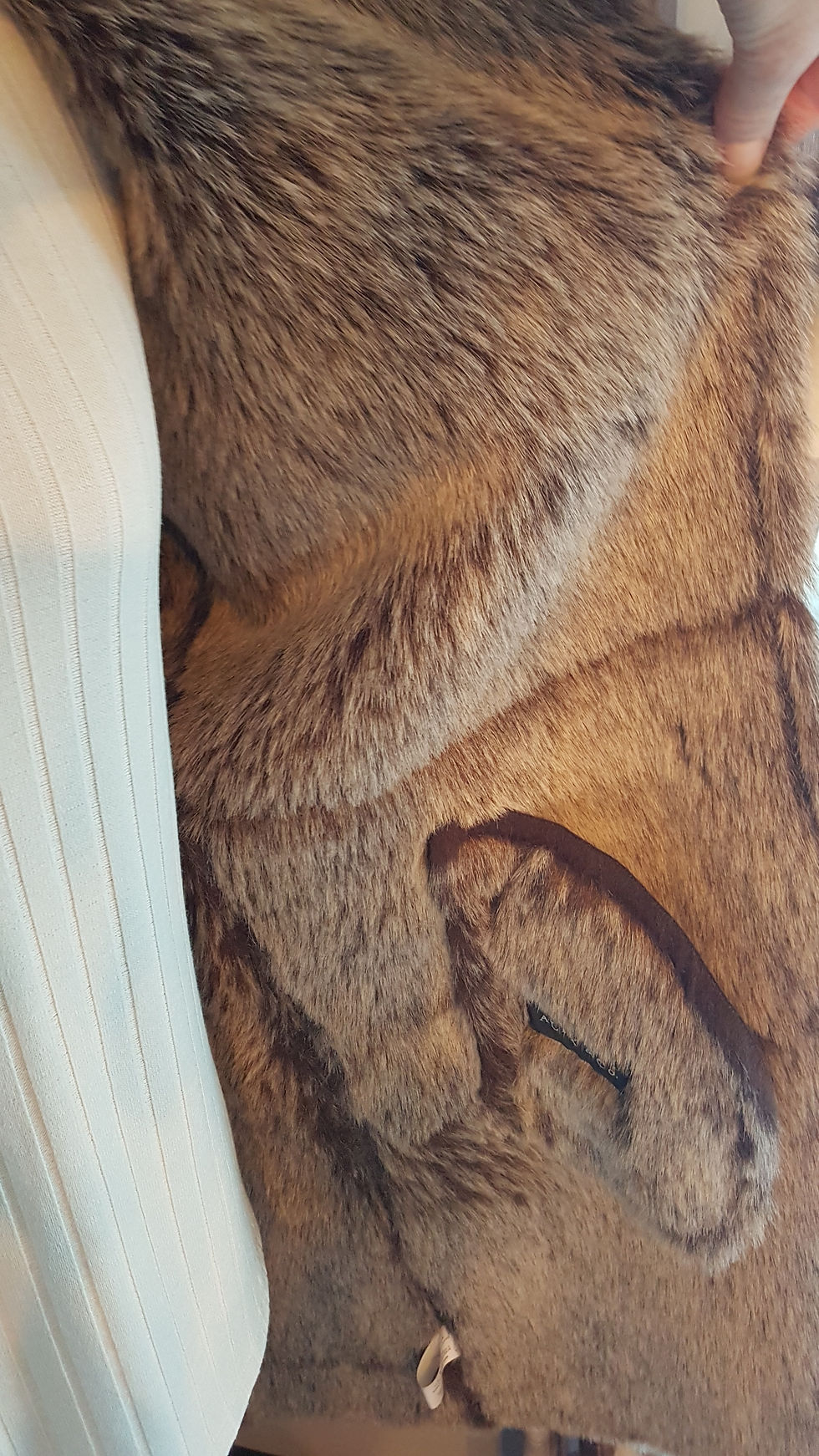 Thumbnail: ALEX & CO. Faux Sheepskin Style Brown Fully Faux Fur Lined Coat. Size 8