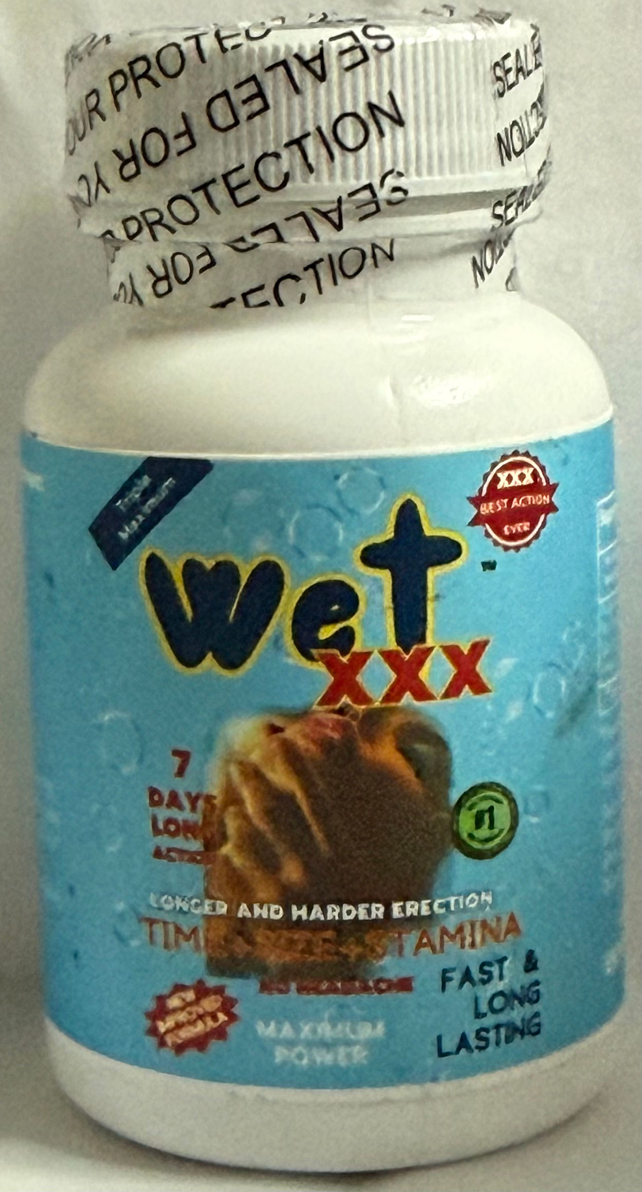 Wet maximum power last lasting-mal enhancement natural supplement 6 count bottle