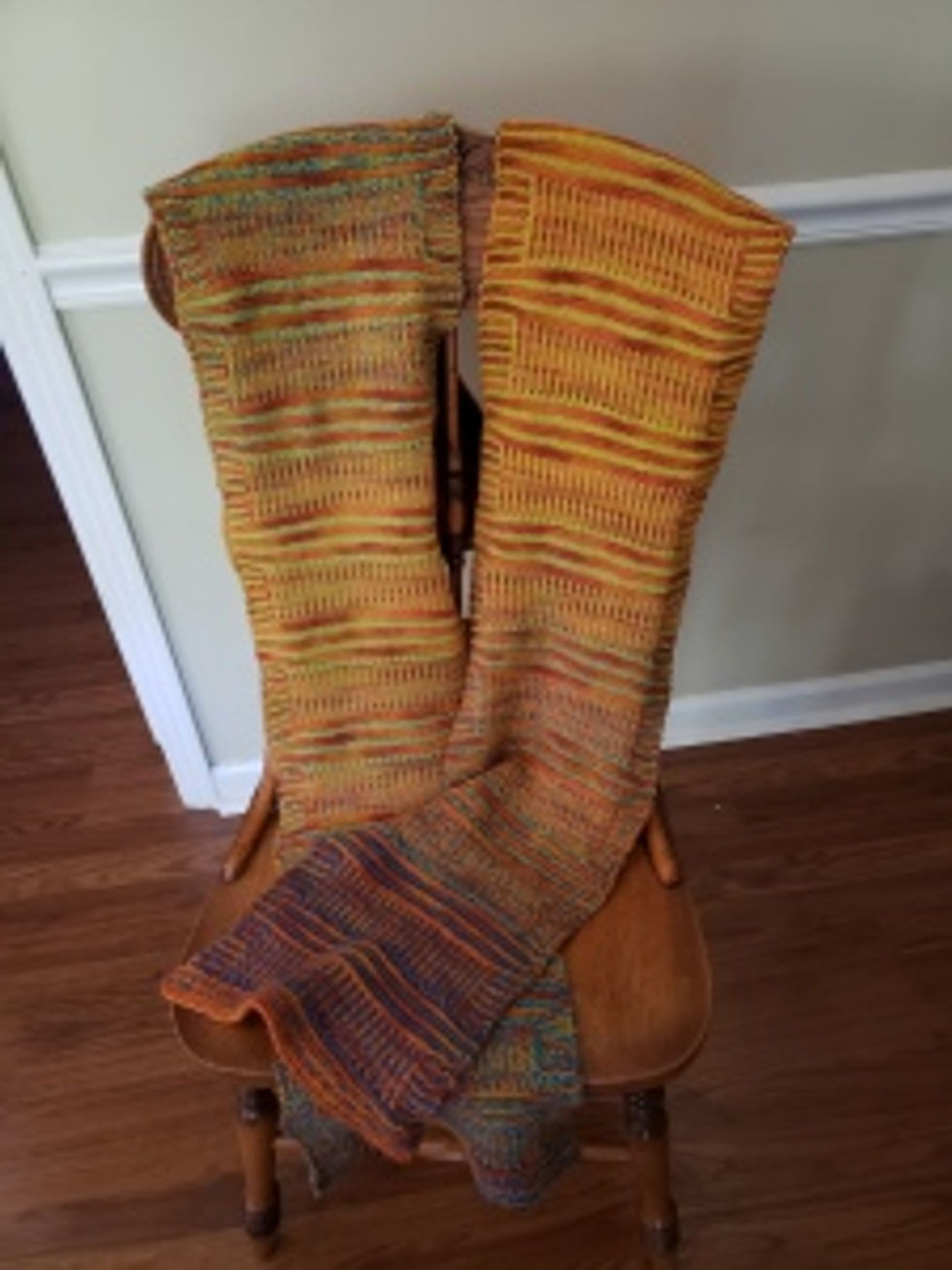 striped directions scarf