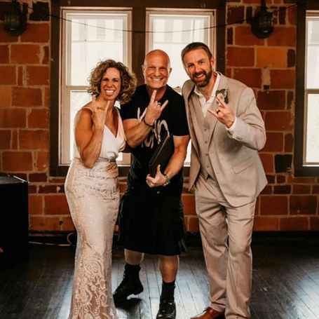 Happy customers who rented the Event Hall space for their wedding reception