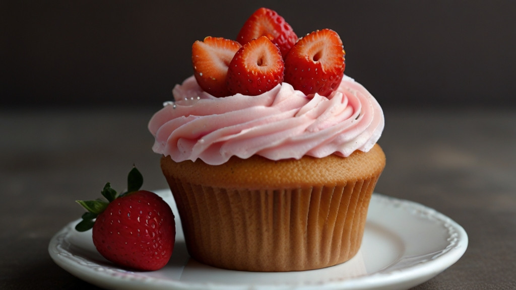 Cupcake de fresa