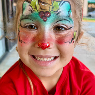 Christmas Unicorn Face Paint