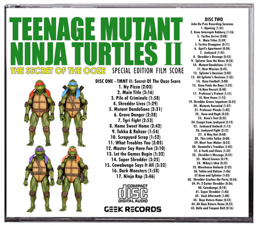 Teenage Mutant Ninja Turtles II: Secret of The Ooze 2 CD Special