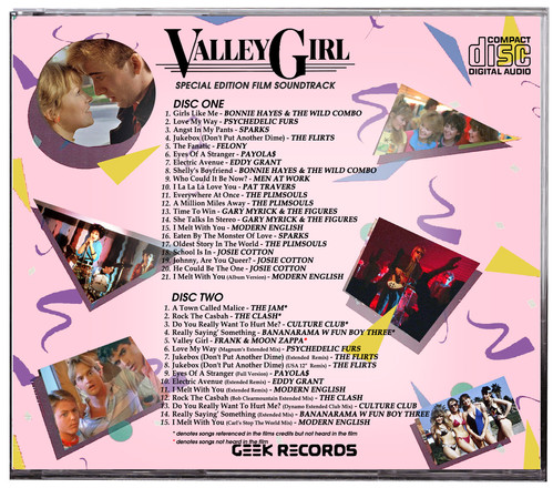 Valley Girl (1982) Special Edition 2 CD Soundtrack | CDsYouWant