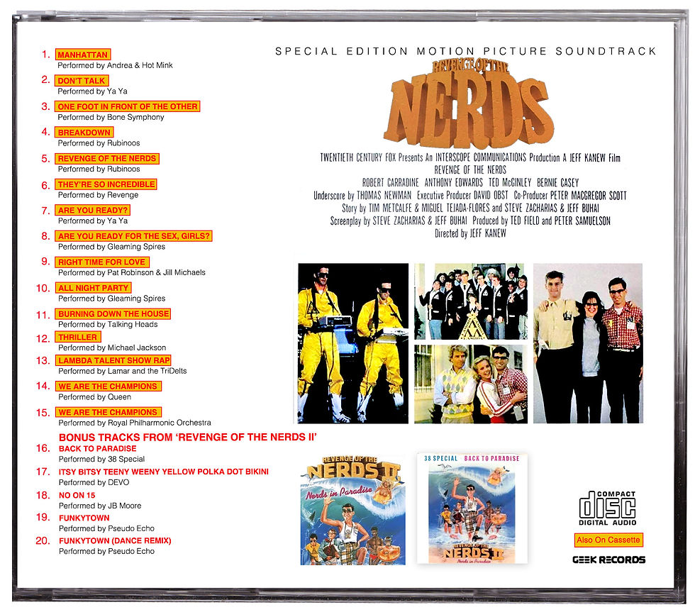 Thumbnail: Revenge Of The Nerds (1984) Special Edition FilmSoundtrack