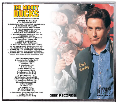 The Mighty Ducks (1992) Special Edition 2 CD Soundtrack and Score