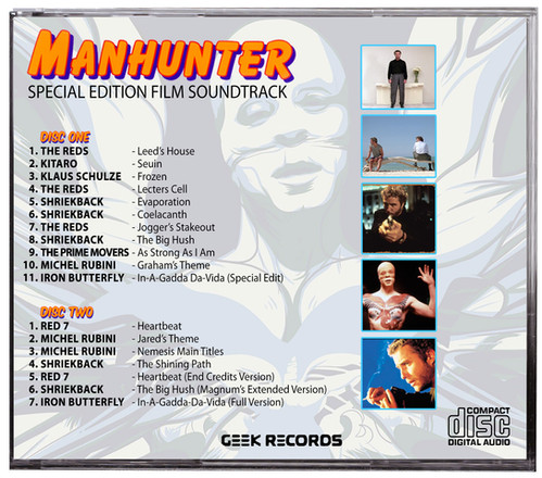 Manhunter (1986) 2 CD Special Edition CD Soundtrack and Score