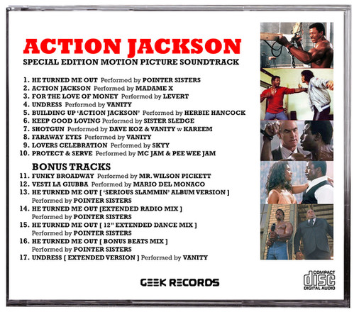 Action Jackson (1988) Special Edition CD Soundtrack | CDsYouWant