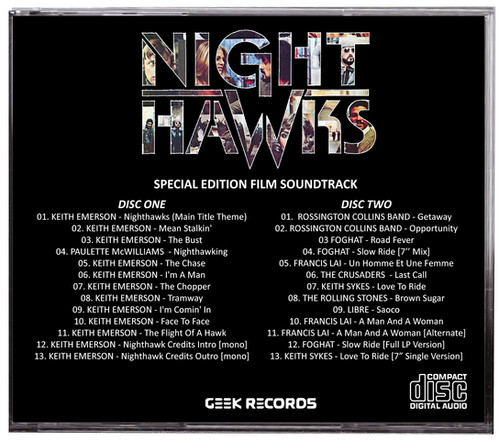 Nighthawks (1981) Special Edition 2 CD Soundtrack | CDsYouWant.com