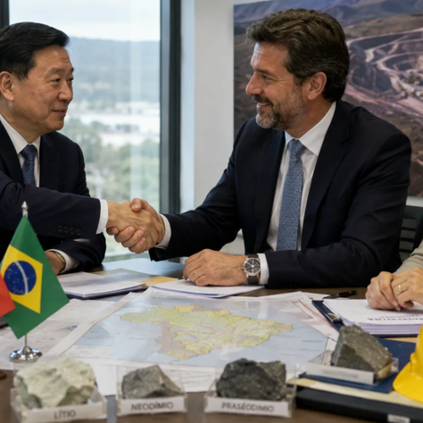 Empresa chinesa no mercado nacional de minerais críticos: parceria estratégica com empresa brasileira em negociação