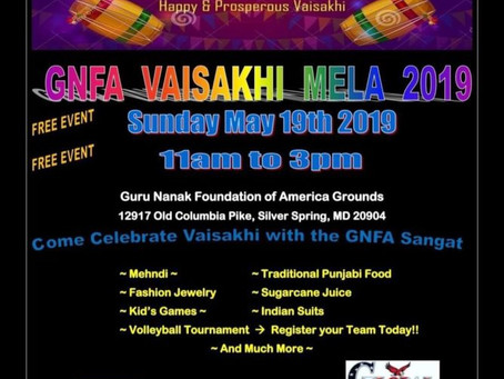 GNFA Vaisakhi Mela – May 19, 2019